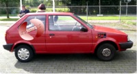 Ons Nierdonor-autootje, dat zaterdag meerijdt in de Donorrally 